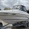 White/Blue 1997 Sea Ray 215 Expresser Cruiser